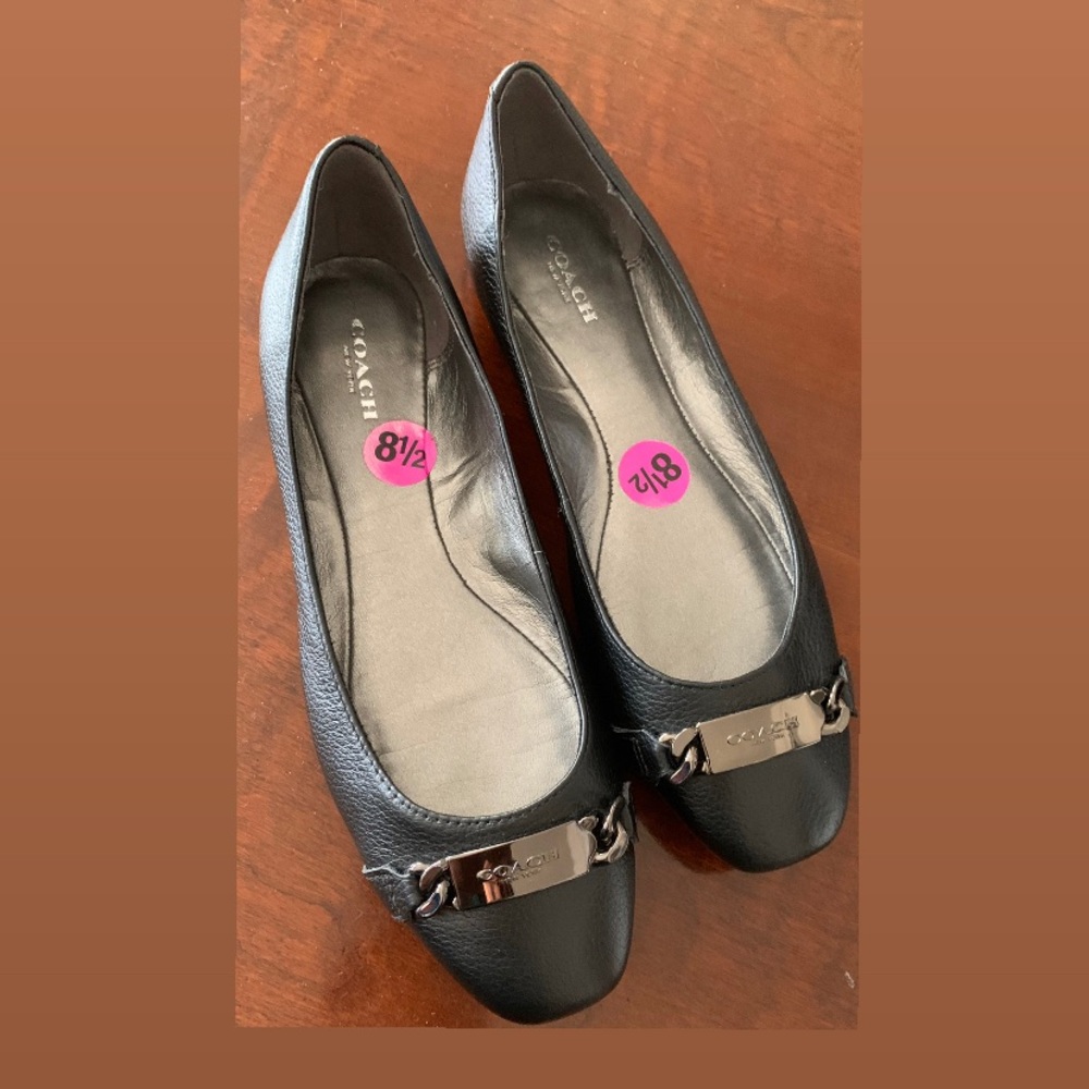 *SOLD* Coach Black Flats 8.5